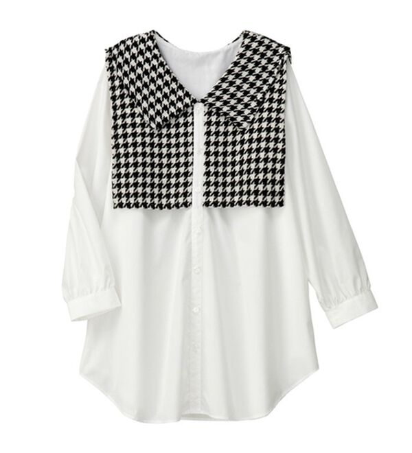 GeeRA（ジーラ）の「ツイード切替ブラウス（ブラウス）」｜詳細画像