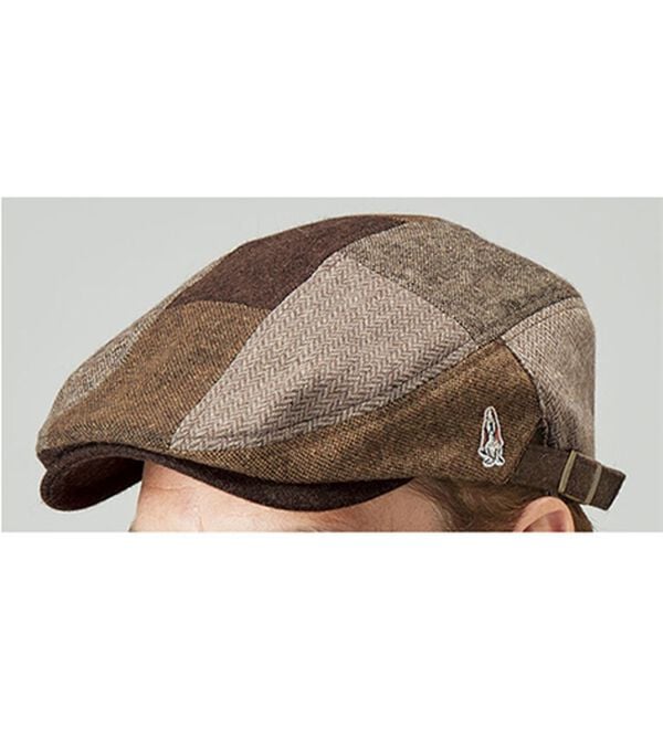 「＜ハッシュパピー＞紳士のツイード素材パッチワークハット（メンズ帽子）」｜詳細画像