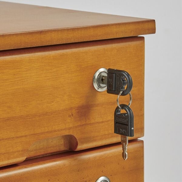 「全段鍵付！天然木リビングチェスト（チェスト・タンス）」｜詳細画像