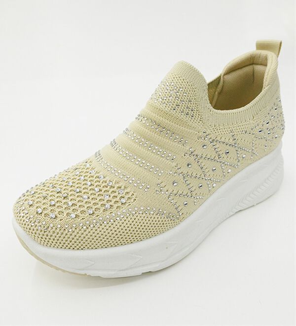 BELLUNA（ベルーナ）の「きらめきビジューニットスニーカー（スニーカー）」｜詳細画像