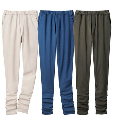 ルフラン（ルフラン）の「【３本組】裾が、くしゅっと可愛いパンツ＜パタゴン＞（フルレングスパンツ）」