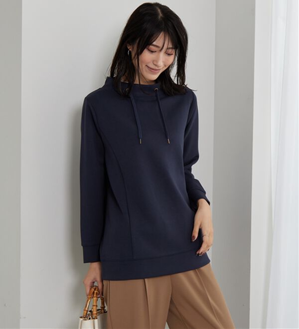 BELLUNA（ベルーナ）の「【新色追加】ワイドネックサイド切替プルオーバー（カットソー）」｜詳細画像