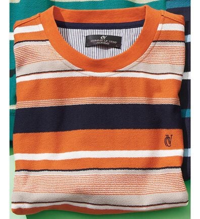 「＜コムルヴァン・オム＞爽やか梨地の大人サマートレーナー（メンズトレーナー）」