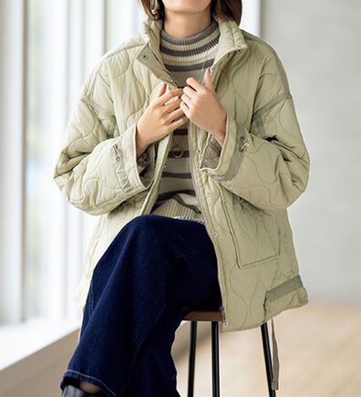 ルフラン（ルフラン）の「ライン使い中わたキルトジャケット＜カエリナ＞（ブルゾン）」