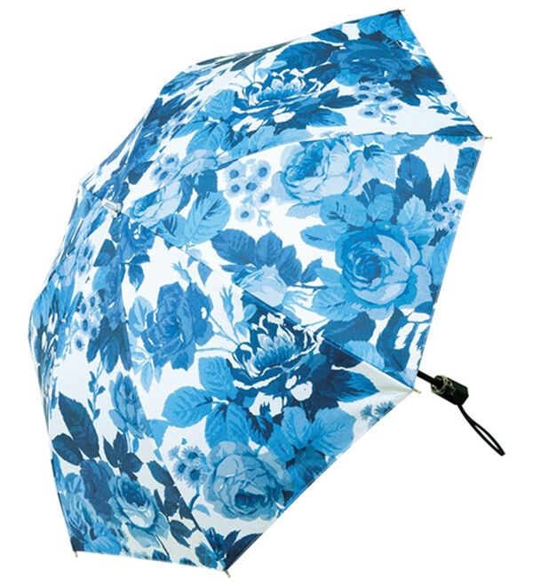 BELLUNA（ベルーナ）の「＜シンクビー！＞晴雨兼用花柄折りたたみ傘（レイングッズ）」｜ブルーローズ