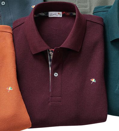 「＜アーノルド　パーマー＞ワンポイント刺しゅう鹿の子ポロシャツ（長袖・半袖）（メンズポロシャツ）」