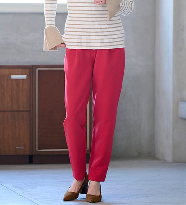 RANAN（ラナン）の「あったか！裏起毛美脚シルエットタックパンツ（フルレングスパンツ）」｜詳細画像