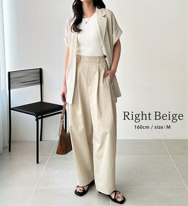 GeeRA（ジーラ）の「楽なのに美脚見えワイドカーブパンツ（フルレングスパンツ）」｜詳細画像