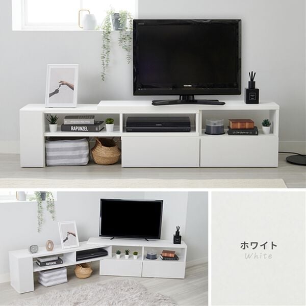 iellio（イエリオ）の「お買得！伸縮できるおしゃれなテレビ台＜テレビボード・コーナーテレビ台・伸縮テレビ台・スライドテレビ台・大量収納・コスパ＞（リビング収納）」｜詳細画像