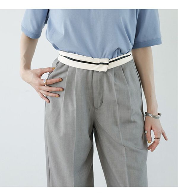 GeeRA（ジーラ）の「２ＷＡＹハイウエストスラックスパンツ（フルレングスパンツ）」｜詳細画像