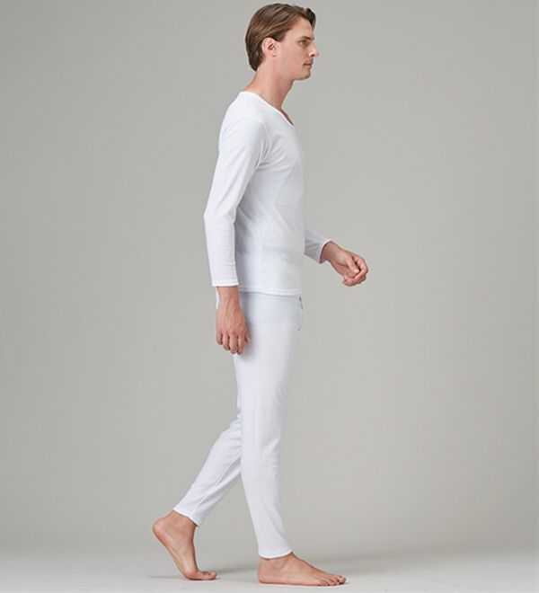 「【３色組】サーモケア（Ｒ）吸湿発熱綿混裏起毛インナー上下３色組（メンズ肌着・インナーウェア）」｜詳細画像