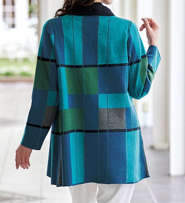 BELLUNA（ベルーナ）の「ブロック柄ジャカードニットジャケット（その他ジャケット）」｜詳細画像