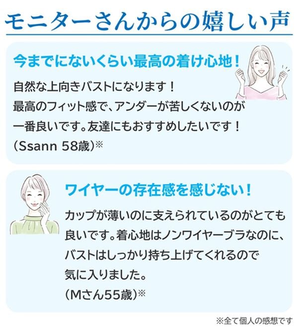 LAVIENNE（ラヴィエンヌ）の「もう苦しくない！アンダーが呼吸するワイヤーブラ（ブラジャー）」｜詳細画像