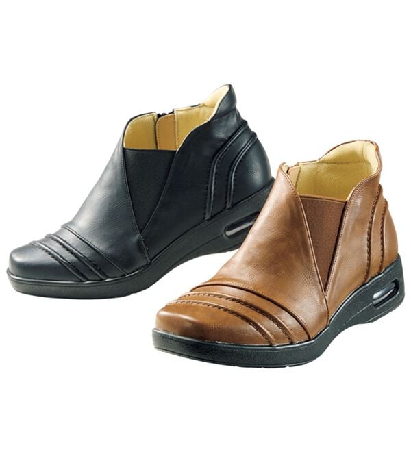 BELLUNA（ベルーナ）の「５Ｅステッチデザインショートブーツ（ブーツ）」｜詳細画像