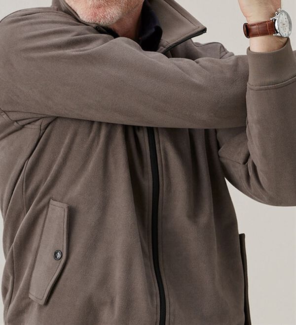 「＜ダンロップ・リファインド＞のびのびスエード調快適ブルゾン（メンズブルゾン）」｜詳細画像