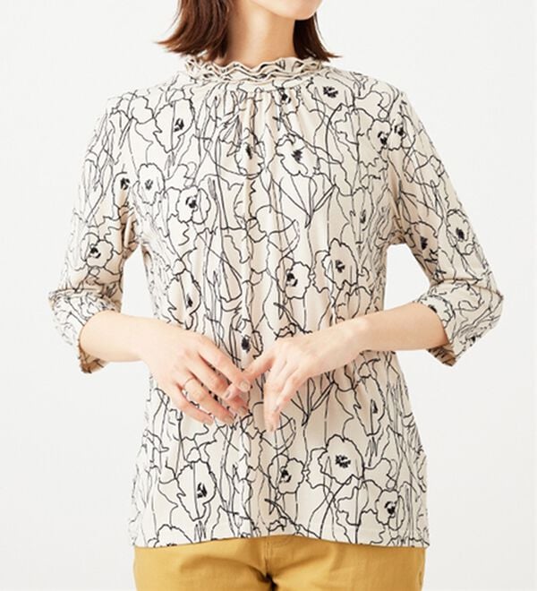 BELLUNA（ベルーナ）の「【2点セット】花柄プルオーバー＆カーデアンサンブル（アンサンブル）」｜詳細画像