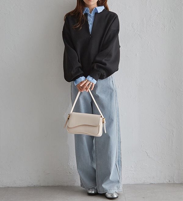 RANAN（ラナン）の「ハーフジップスウェットライクニット（ニット・セーター）」｜詳細画像