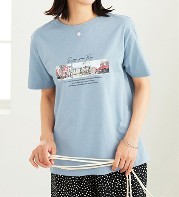 BELLUNA（ベルーナ）の「ヒンヤリ！綿１００％大人フォトプリントＴシャツ（Tシャツ）」｜詳細画像