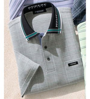 「＜ダンロップ・リファインド＞ＩＺＵＭＯ　ＢＲＡＮＤ　５分袖ポロシャツ（メンズポロシャツ）」｜グレー