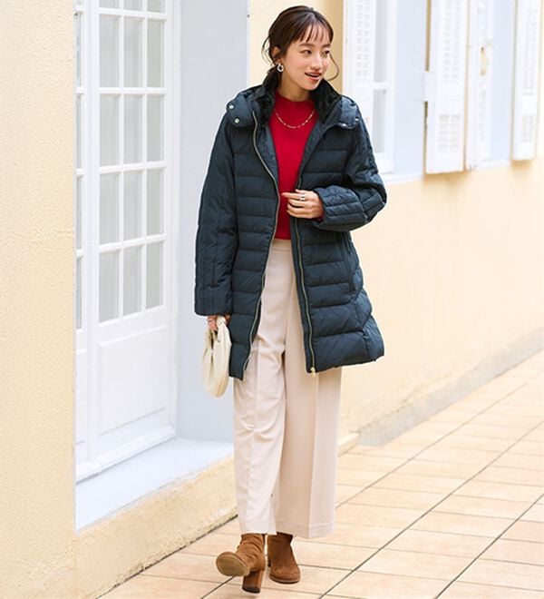 BELLUNA（ベルーナ）の「細見え！フレンチダウン使いロング丈コート（ロングコート）」｜詳細画像