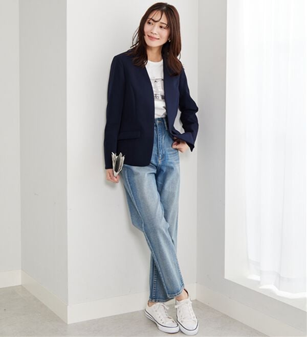 BELLUNA（ベルーナ）の「＜Ｃ／Ｓ＞ノーカラージャケット（ノーカラージャケット）」｜詳細画像