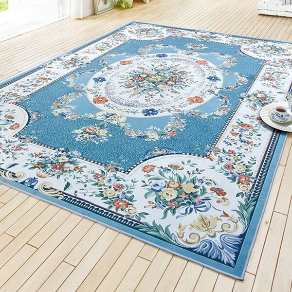 「厚みが選べる高級柄プリントはっ水カーペット（カーペット）」｜ブーケブルー