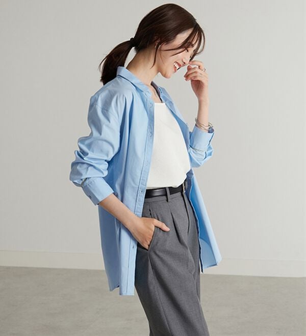 BELLUNA（ベルーナ）の「＜ＳＯＬＯＴＥＸ（Ｒ）＞ストレッチビッグシャツ（シャツ）」｜詳細画像