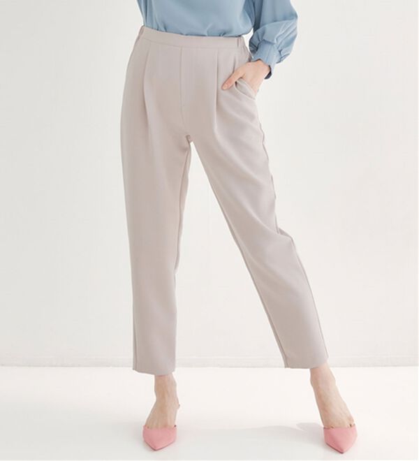 値下げ超美品☆☆☆MARK&LONA ホワイト美脚パンツ 楽天市場】【選べる股下】 美脚シルエットタックパンツ