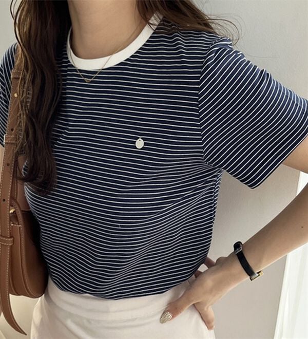 GeeRA（ジーラ）の「ボーダー配色Ｔシャツ（カットソー）」｜詳細画像