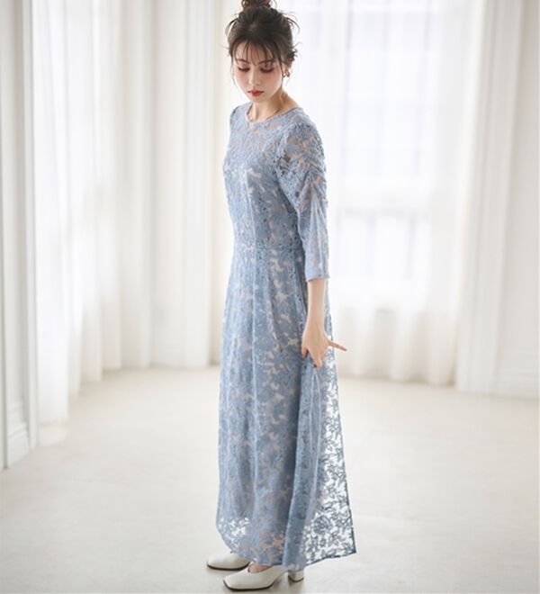 RANAN（ラナン）の「バックリボンデザインレースワンピース（その他ワンピース）」｜詳細画像