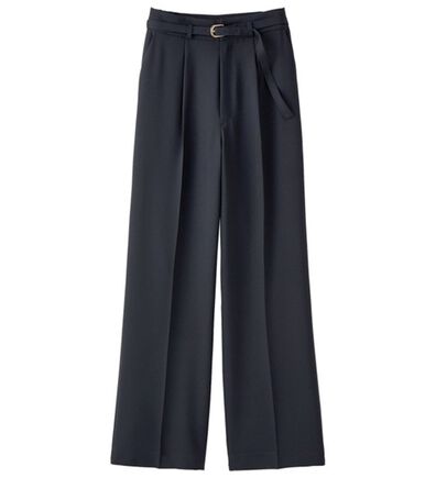 RANAN（ラナン）の「洗える！ベルト付ワイドパンツ（ワイドパンツ・ガウチョ）」