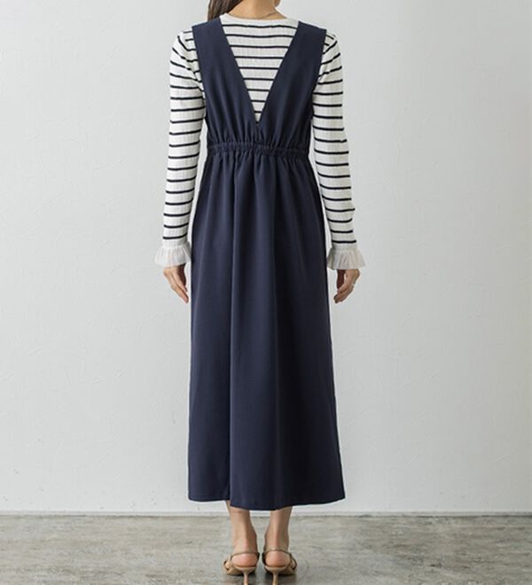 Pierrot（ピエロ）の「ウエストマークジャンパースカート（ジャンパースカート）」｜詳細画像