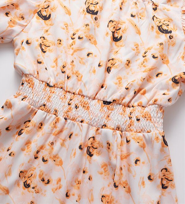 花柄プリントスクエアネックワンピ - ベルーナ【公式】