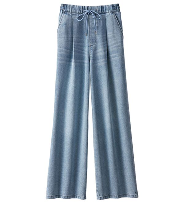 BELLUNA（ベルーナ）の「薄くて軽い！デニムイージーワイドパンツ（ワイドパンツ・ガウチョ）」｜詳細画像