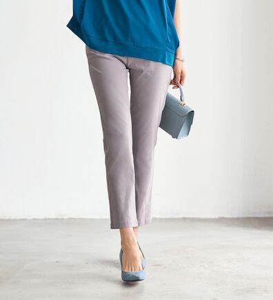 BELLUNA（ベルーナ）の「美脚ストレッチ麻入りアンクルパンツ（クロップドパンツ）」