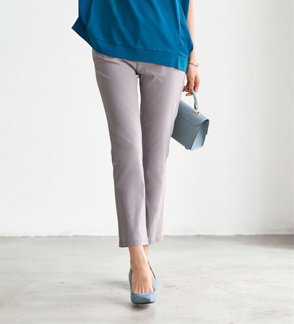 BELLUNA（ベルーナ）の「美脚ストレッチ麻入りアンクルパンツ（クロップドパンツ）」｜詳細画像