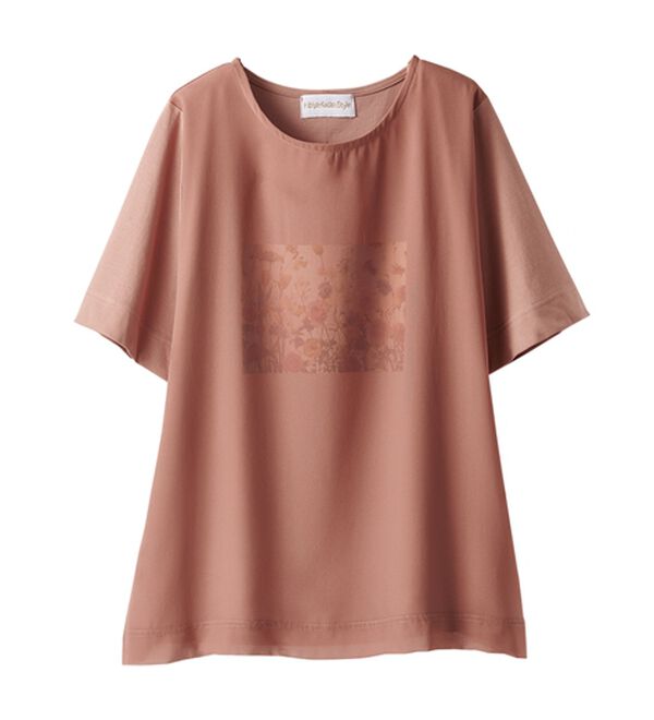 BELLUNA（ベルーナ）の「〈日比谷花壇〉シフォン重ねプルオーバー（カットソー）」｜詳細画像