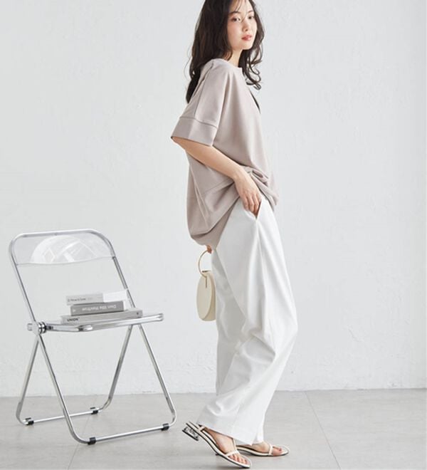 RANAN（ラナン）の「ハーフジップコクーンプルオーバー（チュニック）」｜詳細画像