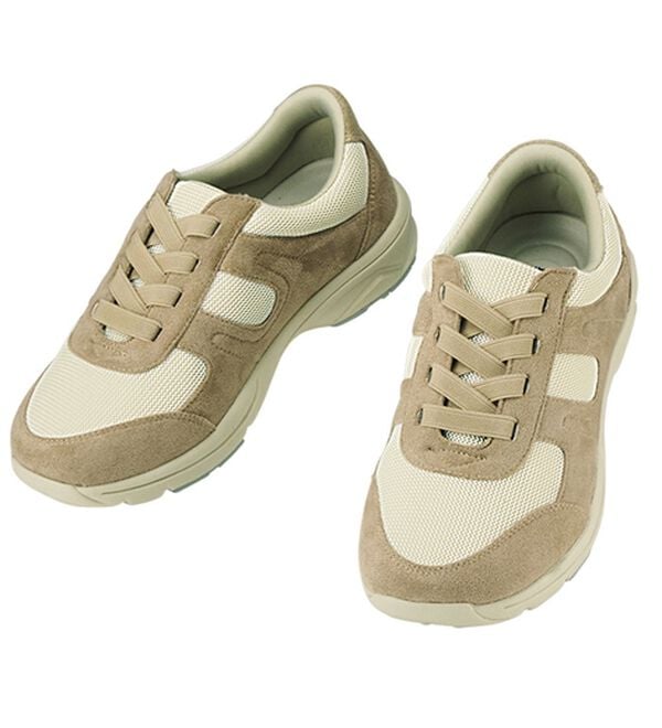 ルフラン（ルフラン）の「＜ラシーナコンフォート＞スッと履けるメッシュスニーカー（スニーカー）」｜ベージュ