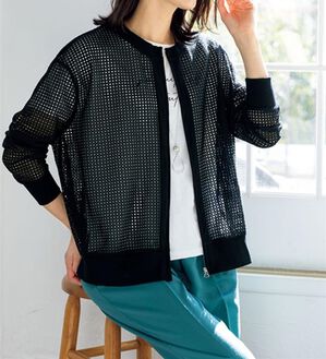 ルフラン（ルフラン）の「風を感じる！メッシュブルゾン（ブルゾン）」｜黒