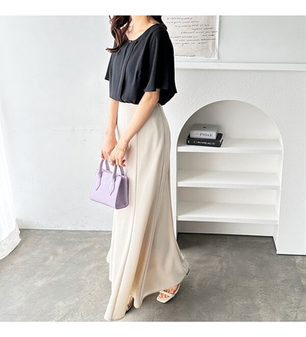 GeeRA（ジーラ）の「フロントタックフレアースリーブブラウス（ブラウス）」｜詳細画像