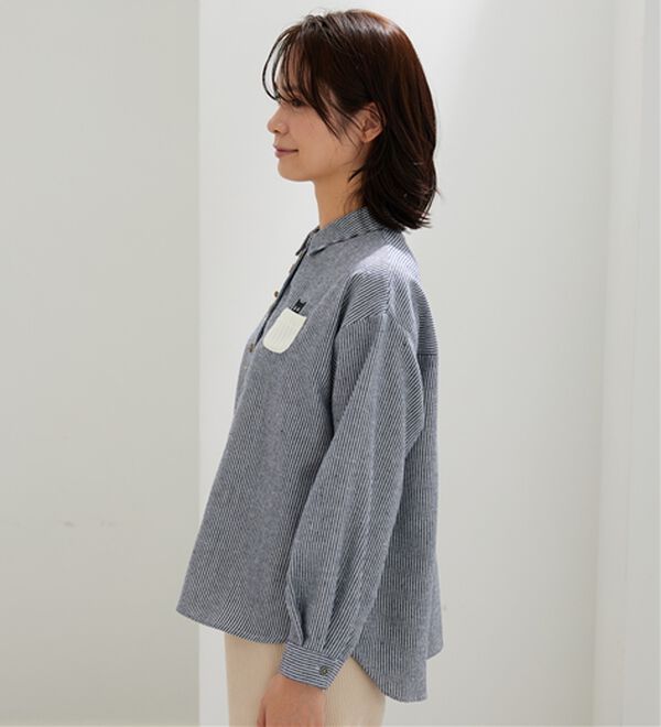 BELLUNA（ベルーナ）の「アニマル刺しゅう多ボタンデザインブラウス（ブラウス）」｜詳細画像