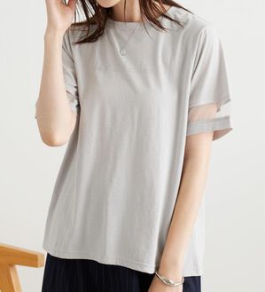 BELLUNA（ベルーナ）の「【接触冷感】ヒンヤリ冷感！箔プリントロゴプルオーバー（カットソー）」｜詳細画像