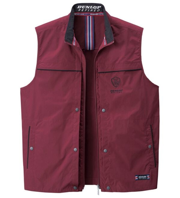 「＜ダンロップ・リファインド＞手ぶらでお出かけ便利ベスト（メンズベスト）」｜ワイン