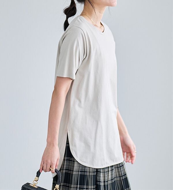 RANAN（ラナン）の「＜BC＞綿100％ひんやりラウンドヘムプルオーバー（カットソー）」｜詳細画像