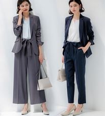 GeeRA（ジーラ）の「【2点セット】選べるボトム！洗えて型くずれしないパンツスーツセット（パンツスーツ）」