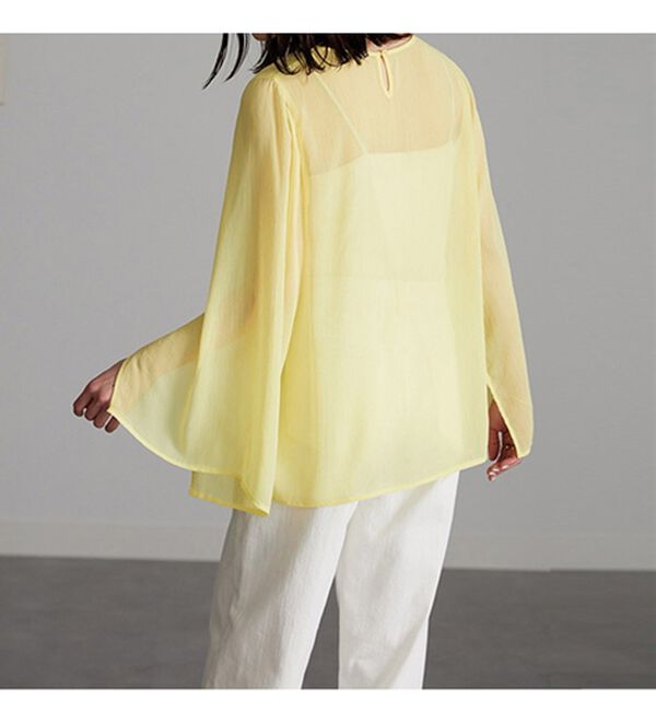 RANAN（ラナン）の「フレア袖スリットシアーブラウス（ブラウス）」｜詳細画像