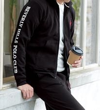 「＜ビバリーヒルズ・ポロクラブ＞ブランドロゴセットアップスーツ（メンズルームウェア）」