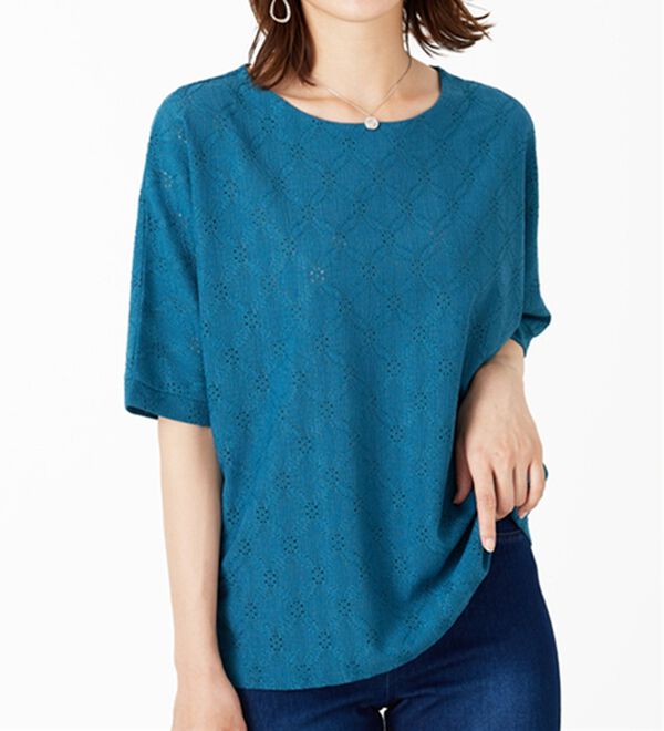 BELLUNA（ベルーナ）の「総レース素材ドルマンプルオーバー（カットソー）」｜詳細画像