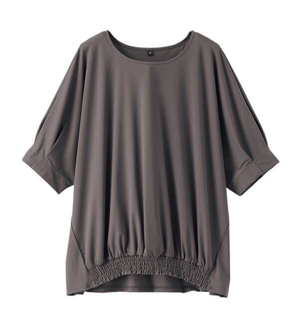 BELLUNA（ベルーナ）の「ヒンヤリ爽快！裾ギャザープルオーバー（カットソー）」｜詳細画像